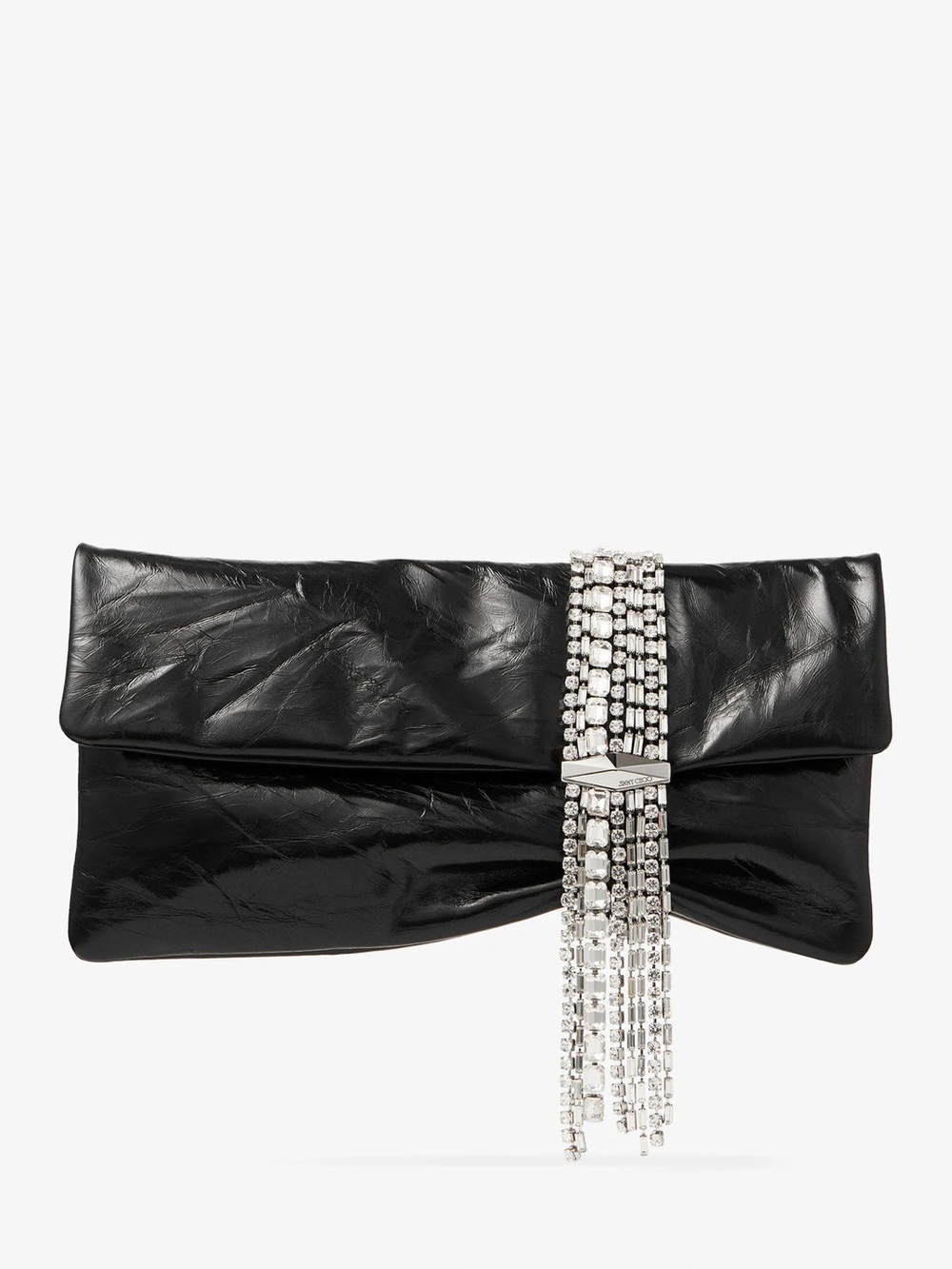 Zandra vintage metallic leather clutch